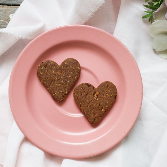 Cocoa and Hazelnut Hearts